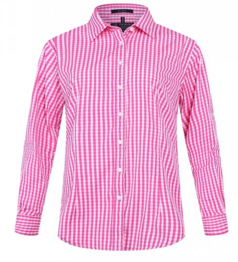 Pilbara Womens Shirts 6 / Pink/White Pilbara Shirt Womens Check (RMPC003)