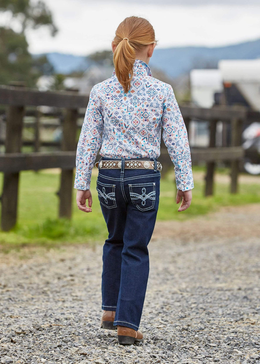 Pure Western Girls Demi Dark Night Jeans (PCP5201245) - Gympie Saddleworld & Country Clothing