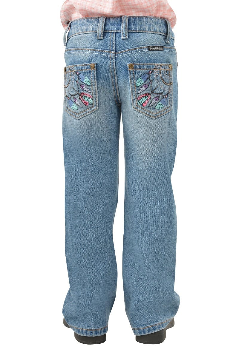 Pure Western Kids Jeans 2 / Faded Blue Pure Western Jeans Girls Sunny Bootcut (PCP5211723)