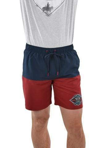 Pure Western Mens Shorts XS Pure Western Mens Wright Shorts Navy/Red (P1S1302469)
