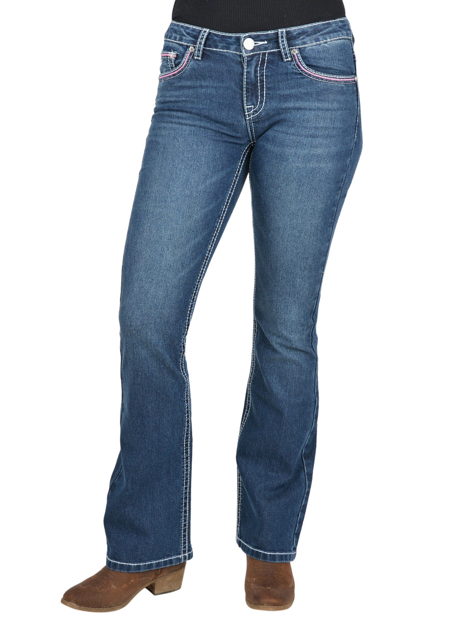 Pure Western Womens Jeans Pure Western Jeans Womens Willa Boot Cut Evening Sky (PCP2211652)