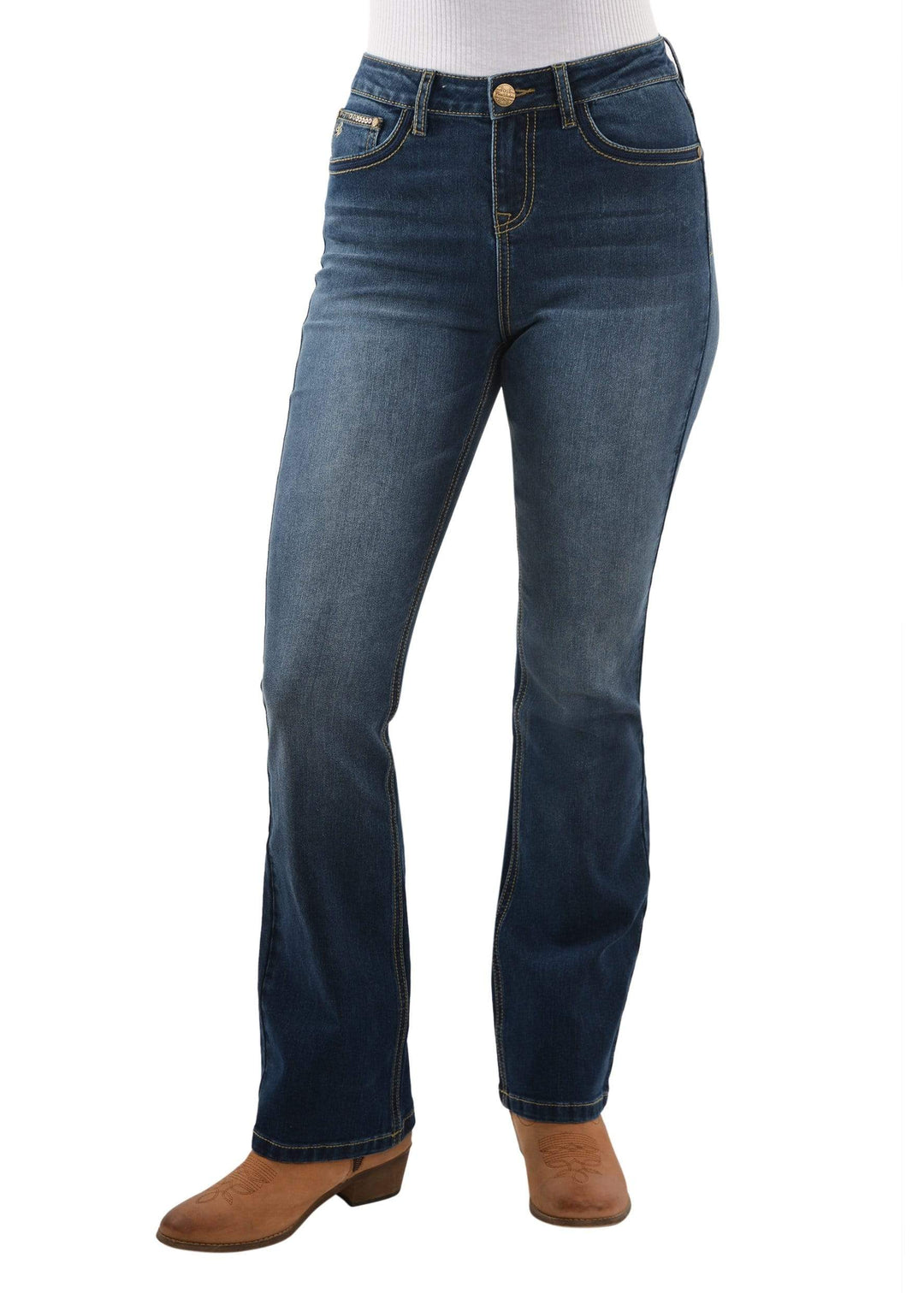 Pure Western Womens Jeans Pure Western Womens Brady High Waisted Bootcut Jeans (PCP2213509)