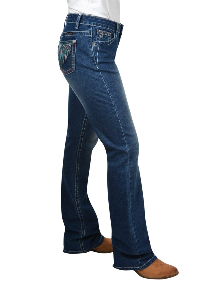 Pure Western Womens Jeans Pure Western Womens Skylar Relaxed Rider Jeans (PCP2210504)