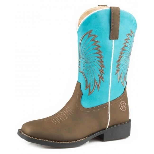 Roper Kids Big Chief Boots Turquoise (18226228) - Gympie Saddleworld & Country Clothing