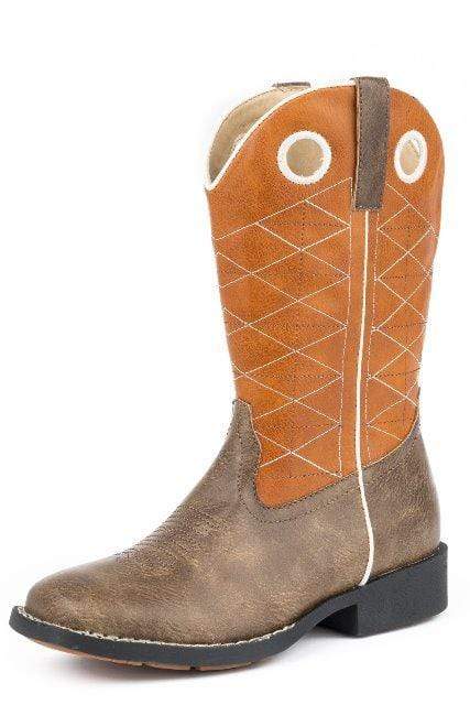 Roper Kids Boots & Shoes CH 1 Roper Kids Boone Boots Brown/Orange 09-018-1224-2202