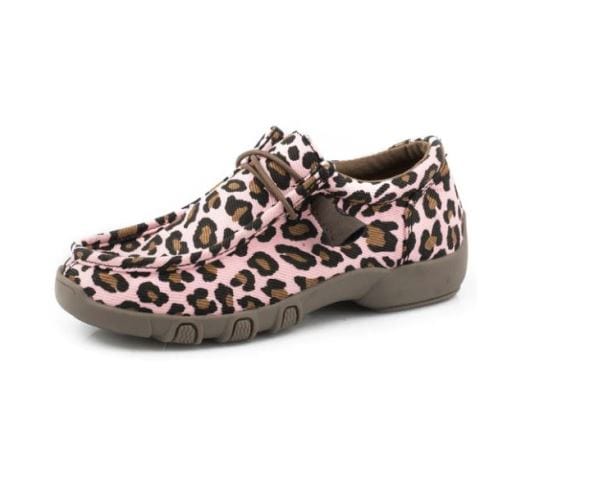 Roper Kids Boots & Shoes CH 10 Roper Mocs Kids Chillin Pink Leopard (09-018-1791-2969)