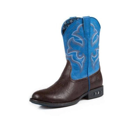 Roper Kids Boots & Shoes Roper Boots Kids Lightning Brown/Blue (09-018-1201-1233)