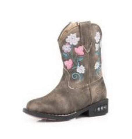 Roper Kids Boots & Shoes TOD 5 Roper Toddler Boots Dazzle Floral Lights Brown (0901712032761)