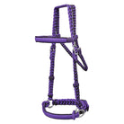 Saddlery Trading Bridles Pony / Black/Purple Braided Bitless Bridle (TEX4526)