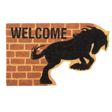 Saddlery Trading Gifts & Homewares Welcome Fresian Shaped Door Mat (GFT7470)