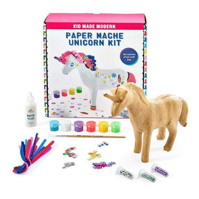 Saddleworld Toys KMM Paint your Own Paper Mache Unicorn Kit (MBKMM528)