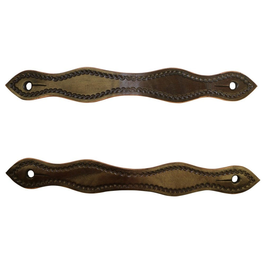 Texas Tack Reins Brown Texas Tack Hand Tooled Slobber Straps (TEX4585)