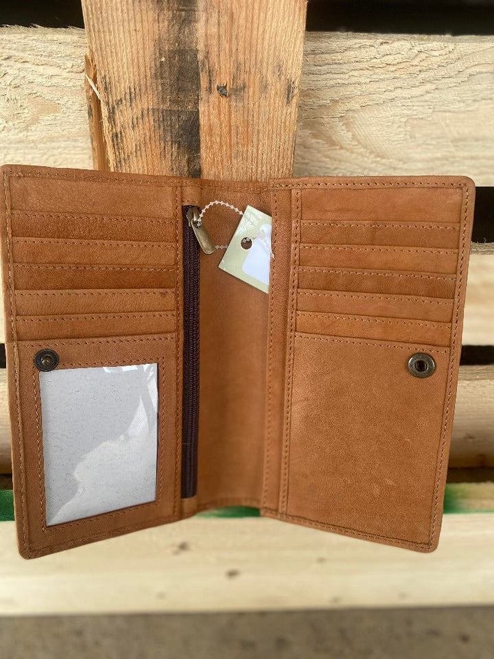 The Design Edge Handbags & Wallets Buffalo Cowhide Wallet (BUFFALOWAL)
