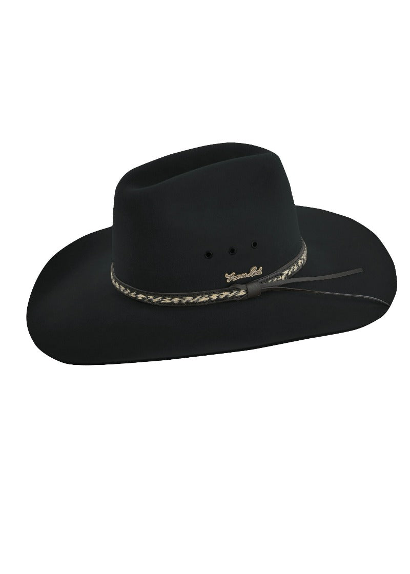 Thomas Cook Hats 54 / Black Thomas Cook Brumby Felt Hat (TCP1912)