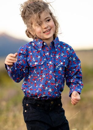 Thomas Cook Kids Shirts 2 / Blue Hard Slog Kids Shirt Drew Half Placket L/S (H2S7101070)