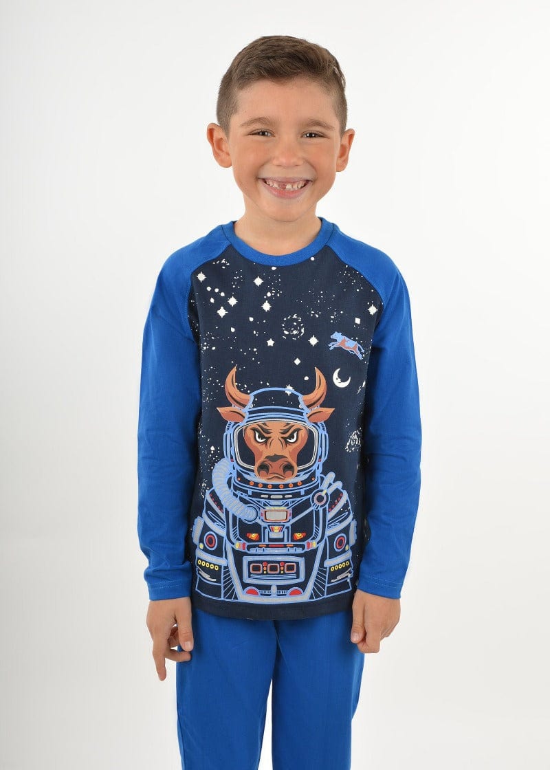 Thomas Cook Kids Shirts 4 / Royal/Navy Thomas Cook Pajamas Kids Astronaut Glow in the Dark (T3W3900PJS)