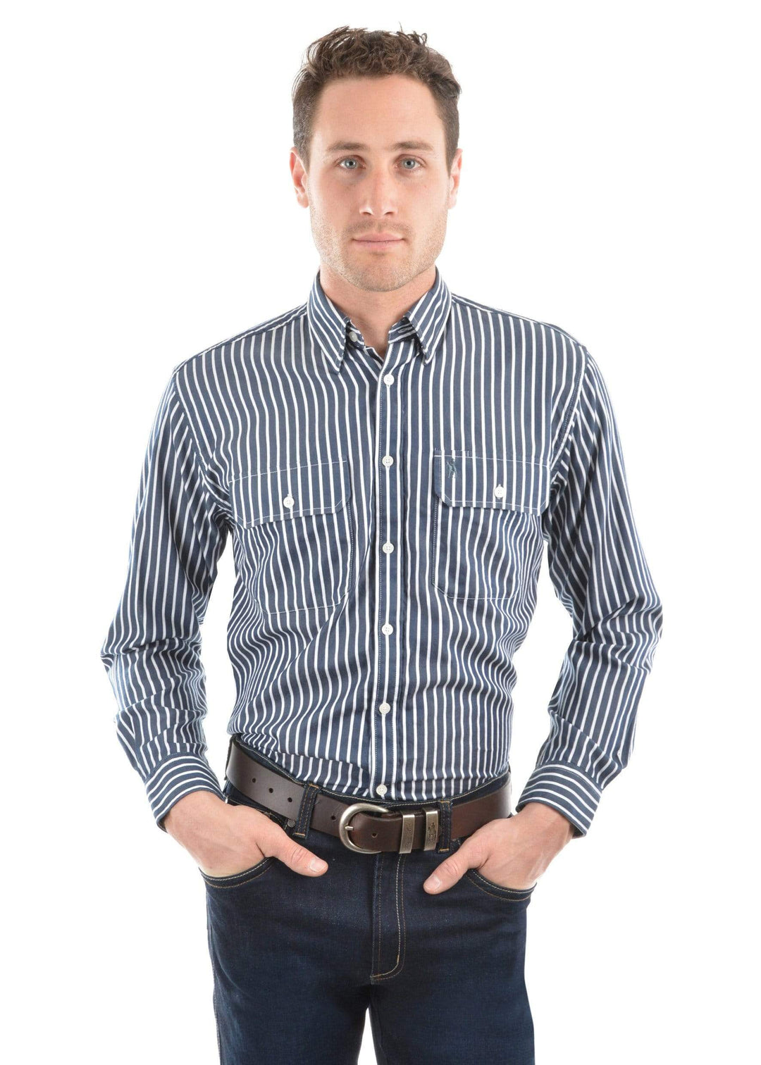 Thomas Cook Mens Winton Stripe Shirt TCP1115160 - Gympie Saddleworld & Country Clothing