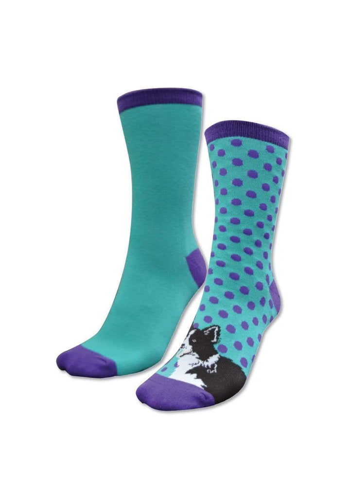 Thomas Cook Socks 8-11 / Purple/Turquoise Thomas Cook Homestead Sock Twin Pack