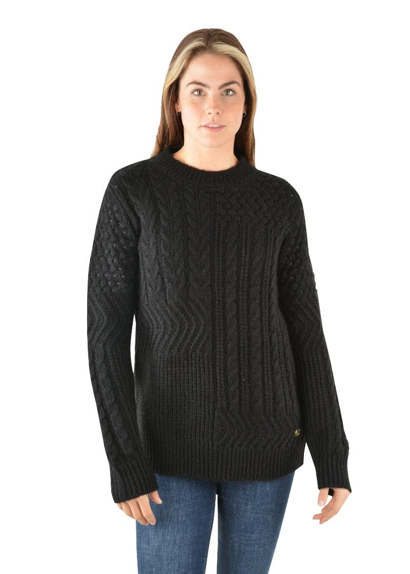 Thomas Cook Womens Jumpers, Jackets & Vests 8 / Black Thomas Cook Jumper Womens Nadia Cable (T3W2535075)