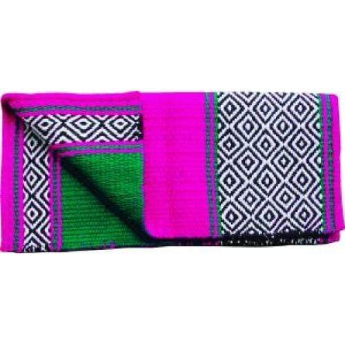 Western Saddle Blanket Rev Fuscia, Teal and White 094213 - Gympie Saddleworld & Country Clothing