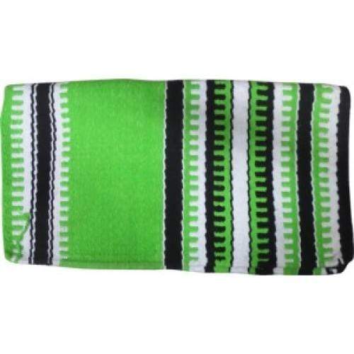 Western Saddle Blanket Lime Green, Black and White THS 094085 - Gympie Saddleworld & Country Clothing