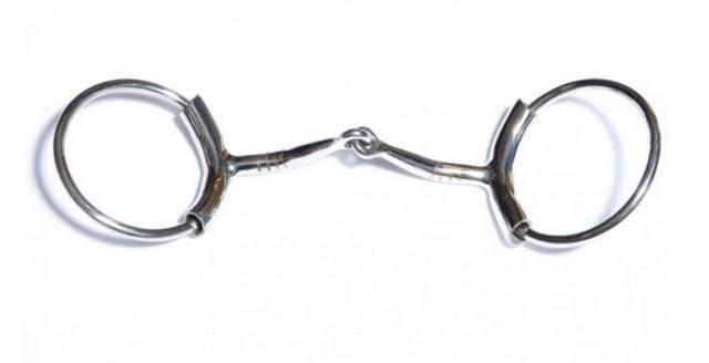 Top Rail Equine Bits 5.25in 13cm Top Rail Loose Ring Tube Stainless Steel Snaffle Bit with Copper Inlay BTLRTSSSC