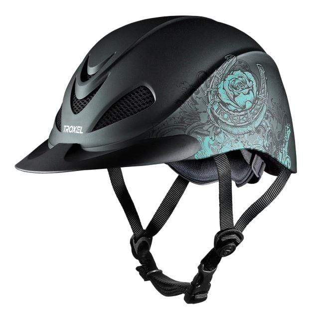 Troxel Helmets S Troxel Rebel Turquoise Rose Helmet