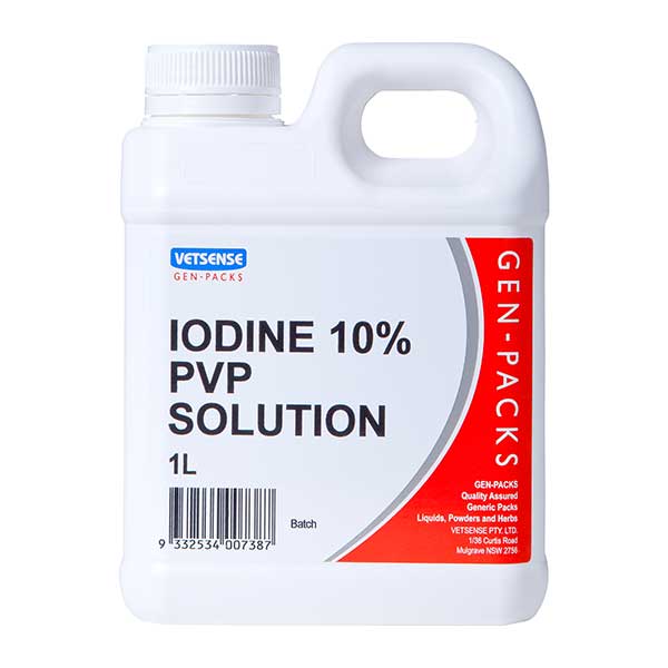 Vetsense Vet & Feed 1L Vetsense Iodine 10% PVP Solution