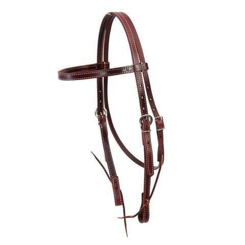 Weaver Bridles Cob/Full Weaver Latigo Headstall Burgundy (WEA10-0092)