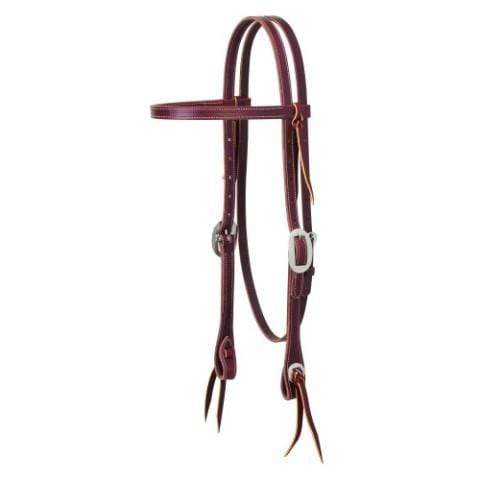 Weaver Buttered Browband Bridle Burgundy - Gympie Saddleworld & Country Clothing