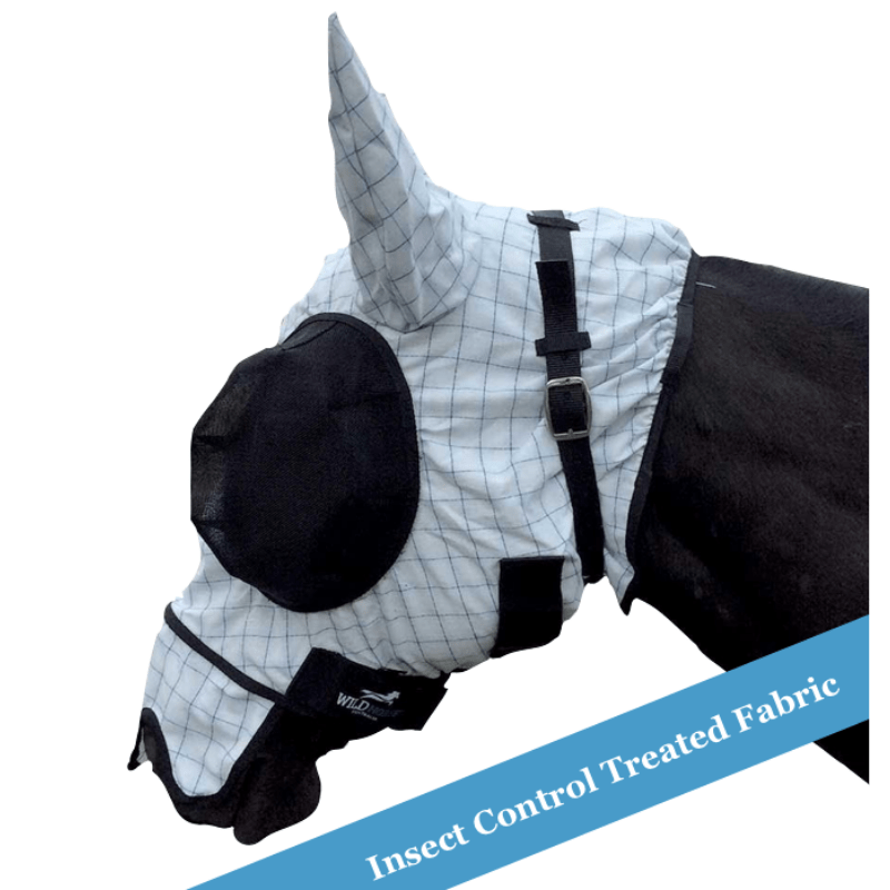 Wild Horse Fly Masks & Bonnets Cob Wild Horse Insect Control Ripstop Fly Mask with Nose & Ears