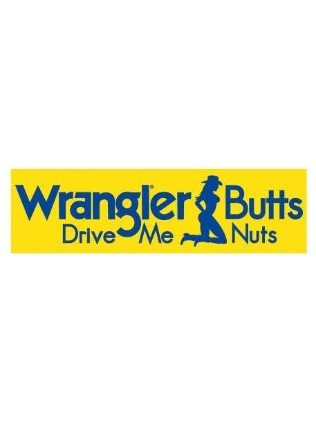 Sticker Wrangler Butts Drive Me Nuts 19cm x 5cm - Gympie Saddleworld & Country Clothing