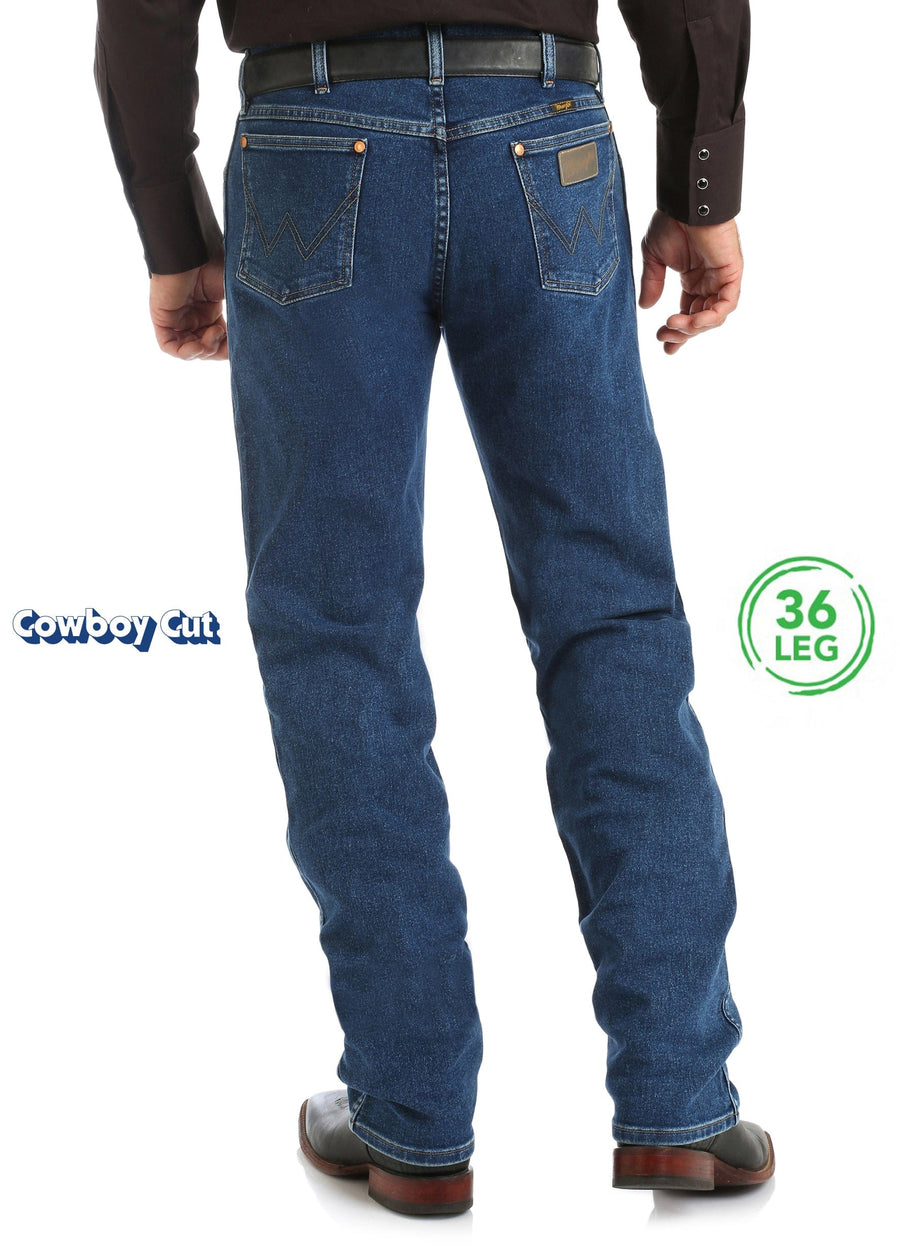 Wrangler Mens Jeans 27x36 Wrangler Jeans Mens Cowboy Cut Active Flex Stonewash (13MAFGK)