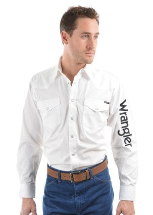 Wrangler Mens Shirts Wrangler Mens Logo Rodeo Shirt (XCP1116020)