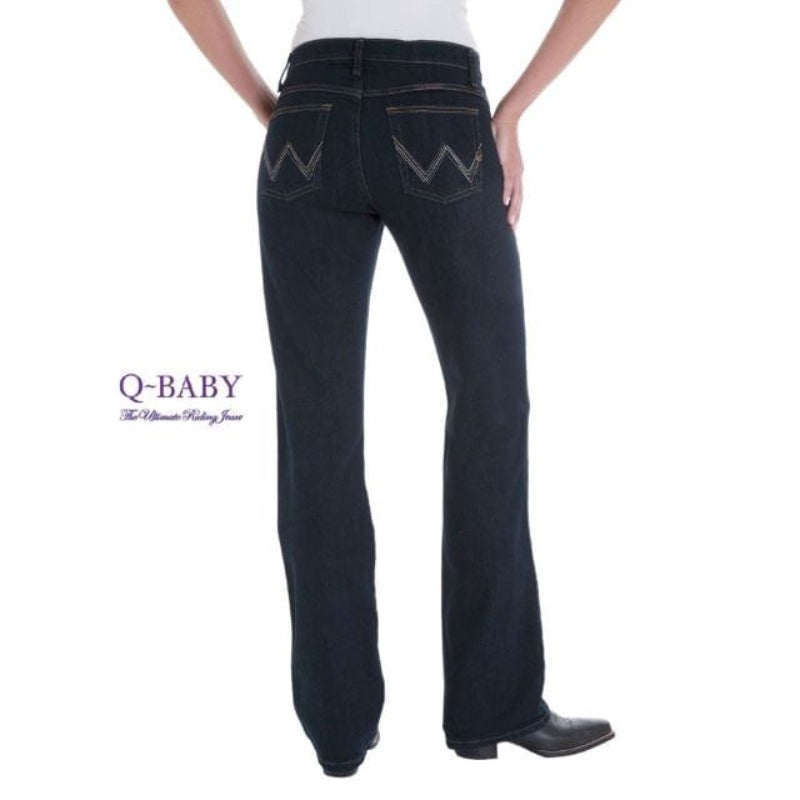 Wrangler Womens Jeans 0x34 / Dark Dynasty Wrangler Jeans Womens Q Baby Ultimate Riding Jeans Dark Dynasty (WRQ20DD)