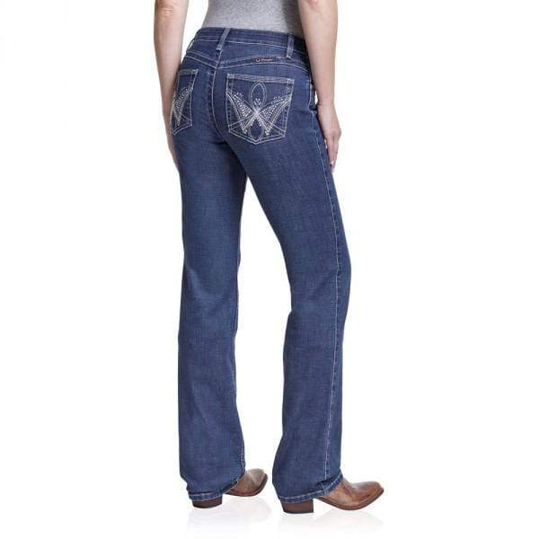 Wrangler Womens Mid Rise Q Baby Jeans WRQ20WI - Gympie Saddleworld & Country Clothing