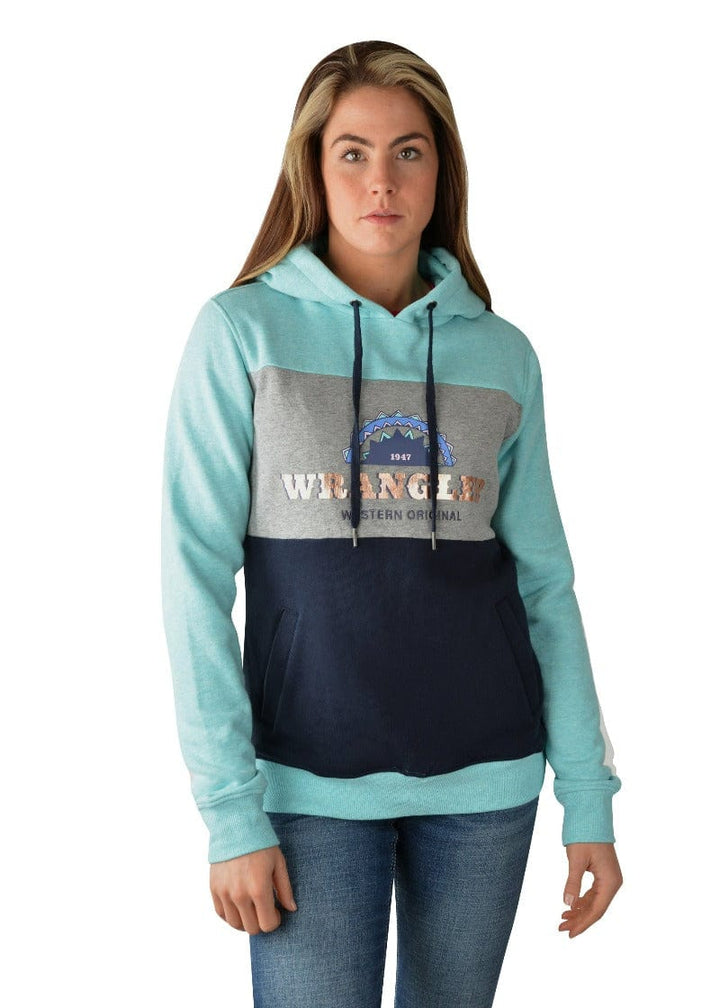 Wrangler Womens Jumpers, Jackets & Vests 8 / Mint Marle/Multi Wrangler Hoodie Womens Patty (X3W2587947)