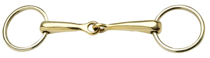Zilco Bits 14cm Gold Loose Ring Bradoon Bit
